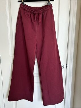 SCULP burgundy wide-leg sweatpants